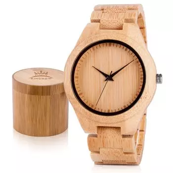 Bamboo Arm Японский кварцевый день рождения Рождество KINGNOW Часы, Мужские часы, Мужские часы, Стильные, Легкие, Часы, Подарок, Подарок, Юбилей,