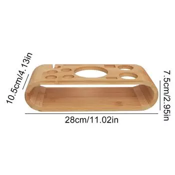 Bamboo Bartender Storage,Creative Oval 11 Holes Storage Rack,For Kitchens,Dining Rooms,Home And Barware For Cocktail Lovers,Gift