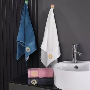 Bamboo Bathroom Soft Hand Towels Sets White Blue Pink Grey Embroidered Luxury Adult Kids Towel Set 34x74cm 1pcs 34x74cm