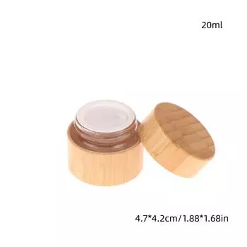 Bamboo Cream Jar Travel Container Lip Balm Jars Containers Face Lotion Container Eye Cream Sample Jars Cosmetic Container 20ML
