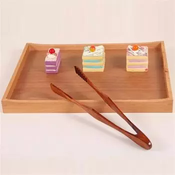Bamboo Food Tongs Kitchen Utensils Buffet Cooking Tools Anti Heat Bread Clip Pastry Clamp Barbecue Kitchen Food Tongs