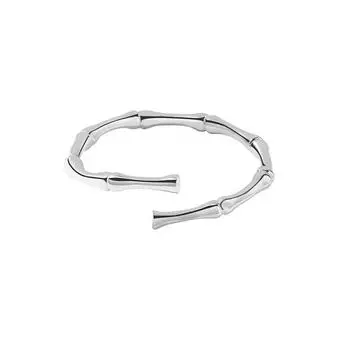 Bamboo Open Ring Women S Fashion Versatile Simple Guochao Creative Branch Bamboo Index Finger Ring Tail Ring Adjustable adjustable opening