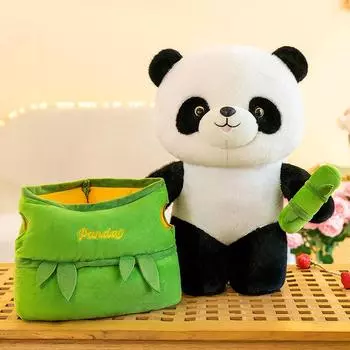 Bamboo Panda Doll Plush Toy Doll Large Children S Doll Sleeping Pillow Ragdoll Birthday Gift Female 35cm0.45kg