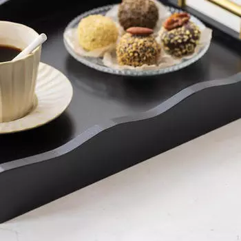 Bamboo Serving Tray Tea Multipurpose Bread Pastry Platter L