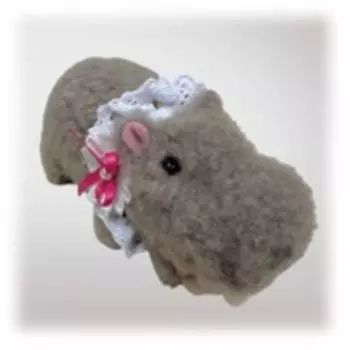 Bamboo shoots Fluffy series hippopotamus brown 50013 Approximately H10cm