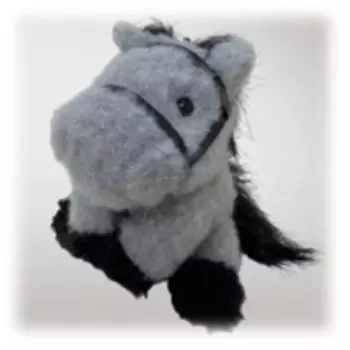 Bamboo shoots Fluffy series horse gray 50018 Approximately H10cm