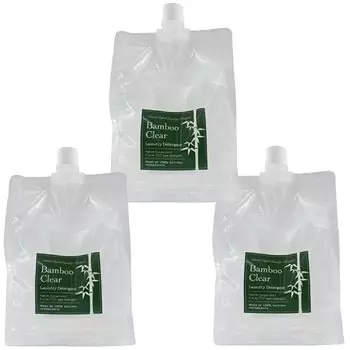 BambooClear Set of natural ingredient bamboo detergent for laundry 1L x 3 refill set 3! 100% additive-free