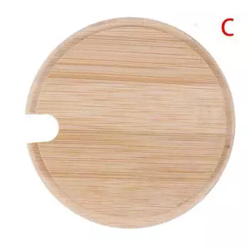 Бамбуковая чашка Кофейная кружка Банка Стеклянные банки Деревянная крышка Бутылка Бамбуковая крышка 1pc