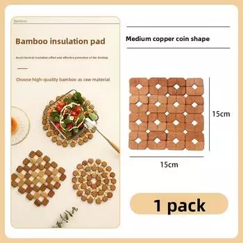 Бамбуковая изоляционная подставка для дома, подставка под обеденную тарелку, подставка под кастрюлю, подставка под тарелку, подставка на обеденный стол, нескользящая подставка под кастрюлю, квадратная, круглая, подставка под миску, подставка Bamboo Insula