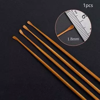 Бамбуковая ложка для чистки ушей, инструмент для полировки, круглая бамбуковая ручка, инструмент для чистки ушей 190*1.8mm