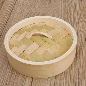 Бамбуковая пароварка для рыбы, риса, овощей, закусок, корзина, набор кухонных принадлежностей для приготовления пищи, клетка и крышка для клетки, кухонная утварь, кулинария