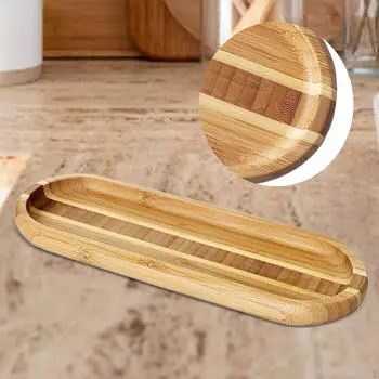 Бамбуковая подставка для ложки, поднос для украшений, портативная подставка для кухонных принадлежностей, держатель для кухонной столешницы для