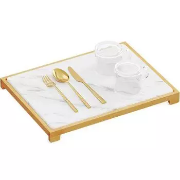 Бамбуковая подставка для посуды для кухонной стойки - мгновенно высыхающая диатомовая подставка для посуды, доска 15,8 x 11,8 дюймов, каменный коврик для сушки 30*40cm