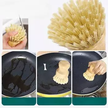 Бамбуковая посудомоечная машина, Щетка для мыла, Кухонная деревянная посудомоечная машина, Посудомоечная машина, Щетка для горшков 1pcs