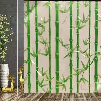 Бамбуковая статическая пленка для окон, съемная матовая пленка для стекла, декоративная пленка для окон, пленка для окон, офис, гостиная 30x100cm