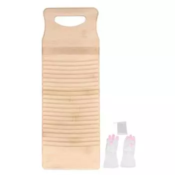 Бамбуковая стиральная доска, цвет дерева, приблизительно 19,7 дюймов, длинный, утолщенный, натуральный бамбук, износостойкий, прочный