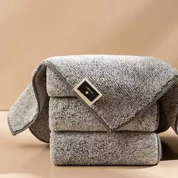 Бамбуковая угольная тряпка для посуды из микрофибры, кухонное полотенце, утолщенная впитывающая антипригарная масляная тряпка, тряпка для чистки дома серый