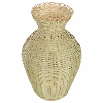 Бамбуковая ваза, плетеная корзина для цветов, столешница, элегантная ручная работа, пасторальный стиль для декоративной композиции, горшки, растения в помещении