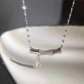 Бамбуковое ожерелье на ключицу для женщин, бамбуковый кулон, легкий роскошный подарок на день рождения подруги на Новый год