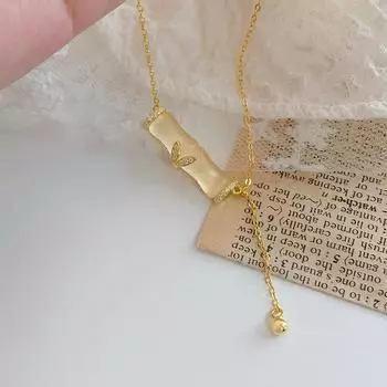 Бамбуковое ожерелье, новый китайский стиль, китайский шик, уникальная личность, высокий уровень, ошейник, цепь