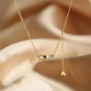 Бамбуковое ожерелье с кисточкой для женского нового стиля, легкая роскошь, изысканный дизайн высокого класса, ниша