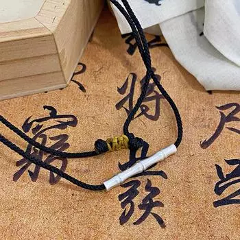 Бамбуковое ожерелье в национальном стиле, легкое, роскошное, простое, черное, веревочное, вытягиваемое, ошейник, цепочка, новое китайское ожерелье, украшение