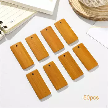 Бамбуковые бирки с чипом, сделай сам, брелок для ключей, подвески, брелоки, заготовка для украшения сумки 4.5cmx2cm