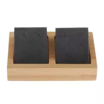 Бамбуковые деревянные серьги-гвоздики для ушей, органайзер для стойки с 1 слотом, белый 1 Slot White