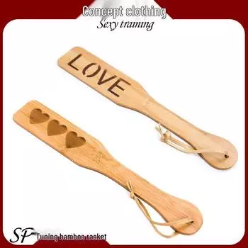 Бамбуковые и деревянные ракетки: Веселые парные весла, Уникальные игрушки, Дизайн в форме сердца, Идеально подходят для реквизита для любовных писем.