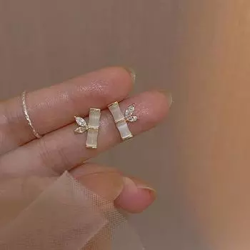 Бамбуковые легкие роскошные серьги-гвоздики женские бамбуковые секции специальные серьги нишевые аксессуары ханьфу