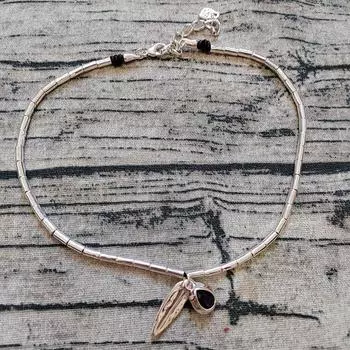 Бамбуковые переводные бусины аметист ожерелье ювелирные изделия нишевый дизайн тренд