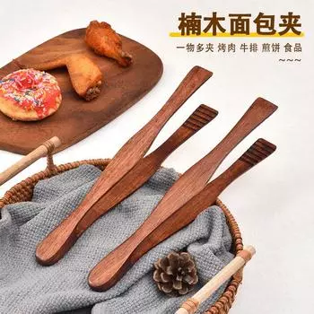 Бамбуковые щипцы для приготовления пищи, кухонный инструмент для барбекю, салата, бекона, стейка, хлеба, торта, деревянные зажимы, домашняя утварь