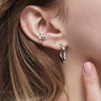 Бамбуковые серьги женственность холодный ветер простые ретро серьги925 серебряные серьги-иглы мода золотой