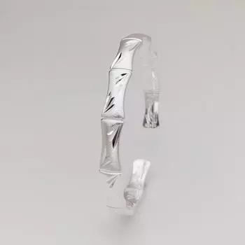 Бамбуковый браслет, женские аксессуары из белой меди, модные бамбуковые новости, сейф, простой однотонный открытый браслет, подарок на день рождения Adjustable size