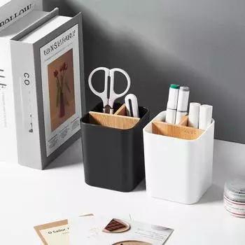 Бамбуковый держатель для электрической зубной щетки, бритва, кисточка для макияжа, коробка для хранения зубной пасты, подставка для зубной щетки, аксессуары для ванной комнаты белый