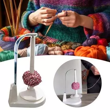 Бамбуковый держатель пряжи Магнитный шпиндель для пряжи Шарик для пряжи Деревянный диспенсер для шпинделя пряжи Органайзер для хранения Вязание крючком Аксессуары для вязания 1