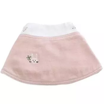 Бамбуковый двусторонний марлевый нагрудник Bebe Animal Forest Rabbit, розовый кролик, 1 шт.