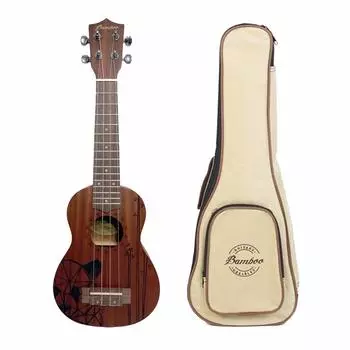 Бамбуковый футляр для укулеле Panda Soprano BU-21PANDA (Мягкий включен) []