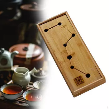 Бамбуковый китайский чайный поднос Gongfu, подарок для влюбленных, традиционный простой 25x14x3.5 cm