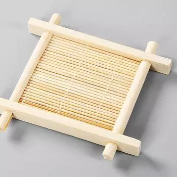 Бамбуковый коврик для чашки, чайный столик, салфетки, подставка для ресторанов, дома, кухни, гостиной, натуральный ретро-декор, аксессуары