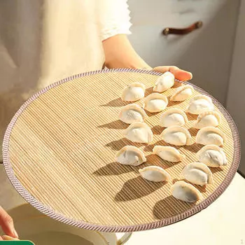 Бамбуковый коврик для пельменей, поднос для еды, многофункциональная тарелка для хранения, держатель для пельменей