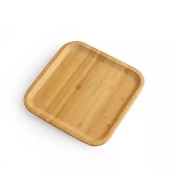 Бамбуковый поднос 1 шт. Сухофрукты Фруктовый десерт Суши тушеное мясо с овощами Контейнер для кофейного столика Закуски Прямоугольный разделенный поднос 20X20cm