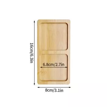 Бамбуковый поднос Деревянная тарелка Подставка под стакан Тарелка для десерта Тарелки для рук Цветочный горшок Декоративные подносы Фотореквизит Декор Аксессуары as picture