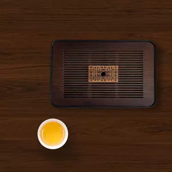 Бамбуковый поднос для чая, набор дренажных тарелок, аксессуар, китайский стол с хранилищем для воды Style B