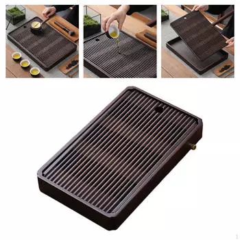 Бамбуковый поднос для чая, отдельный дизайн с коробкой для хранения воды, традиционный китайский набор кунг-фу Small