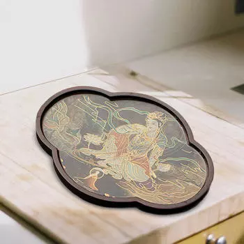 Бамбуковый поднос для подачи чая для элегантных встреч Oval