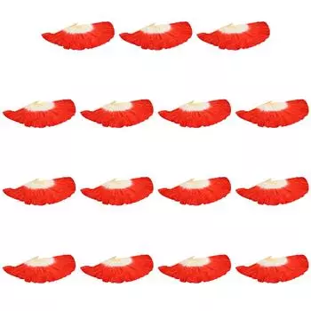 Бамбуковый полукруглый веер шелковая вуаль танцевальный веер Yangko танцевальные принадлежности для вечеринок (красный)