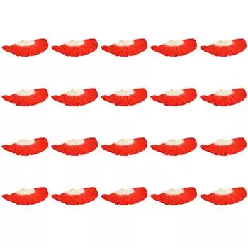 Бамбуковый полукруглый веер шелковая вуаль танцевальный веер Yangko танцевальные принадлежности для вечеринок (красный) В