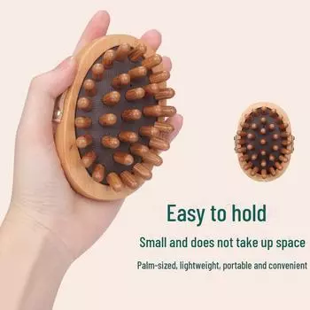 Бамбуковый пояс для меридиана и деревянный массажный набор для кожи головы: Уход за кожей живота и головы, инструмент для выемки, бамбуковая щетка. Rivet Type