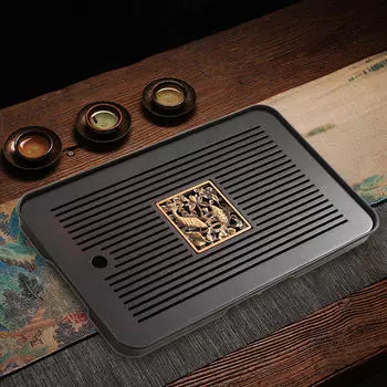 Бамбуковый ящик для хранения воды для игры в кунг-фу Black A